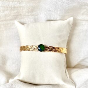 Bracelet jonc tressé acier inoxydable
