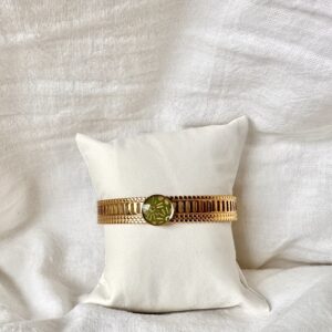 Bracelet acier doré à l'or 24 K