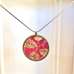 Collier rose et doré  Sautoir acier inoxydable