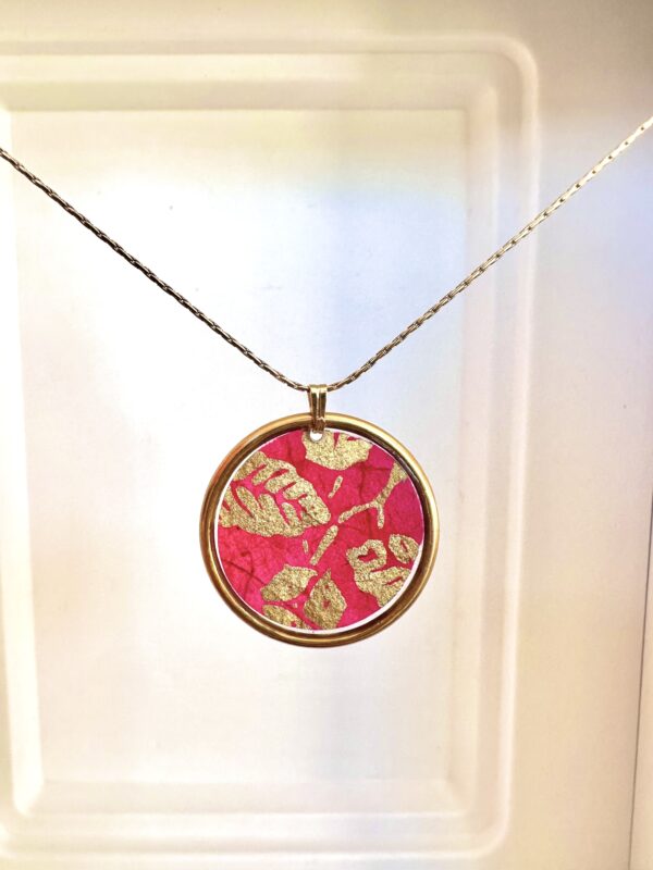 Collier rose et doré  Sautoir acier inoxydable