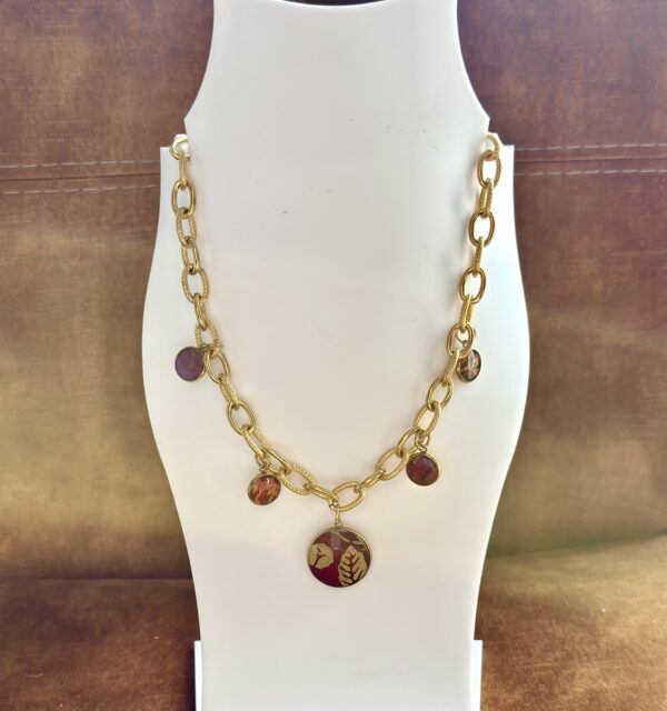 collier grosse maille acier inoxydable