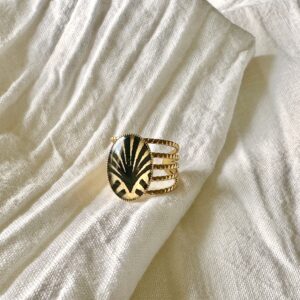 Bague ovale acier inoxydable ajustable