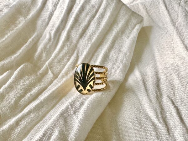 Bague ovale acier inoxydable ajustable