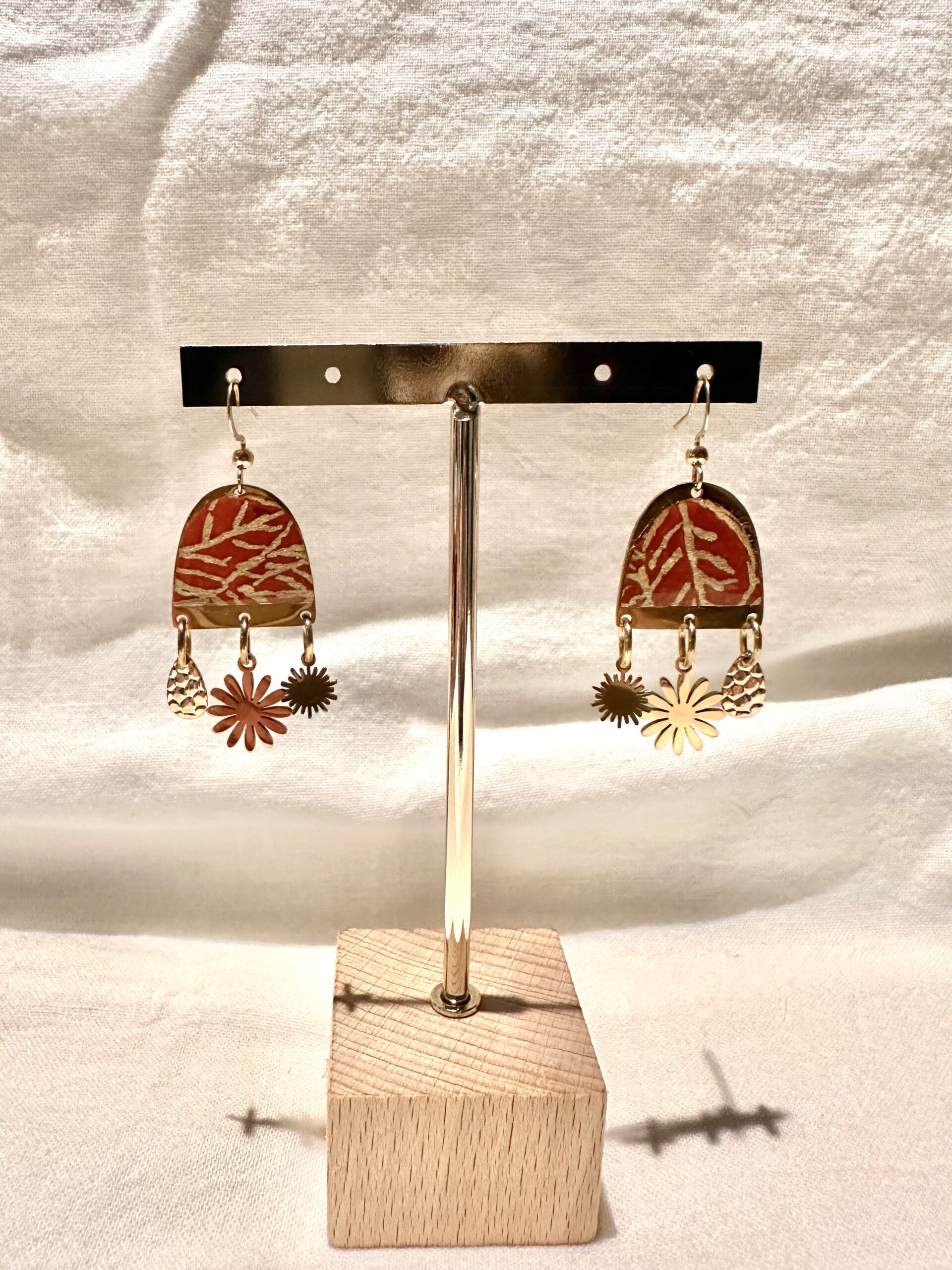Boucles d'oreilles Soleil d'orange