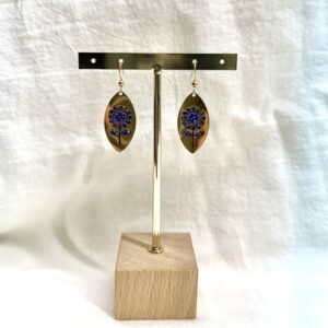 Boucles d'oreilles Ovales Fleurs