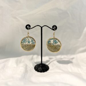 Boucles d'oreilles Rondes Vertes