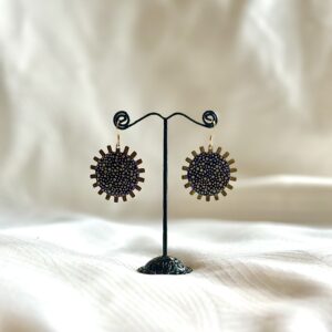 Boucles d'oreilles soleil doré