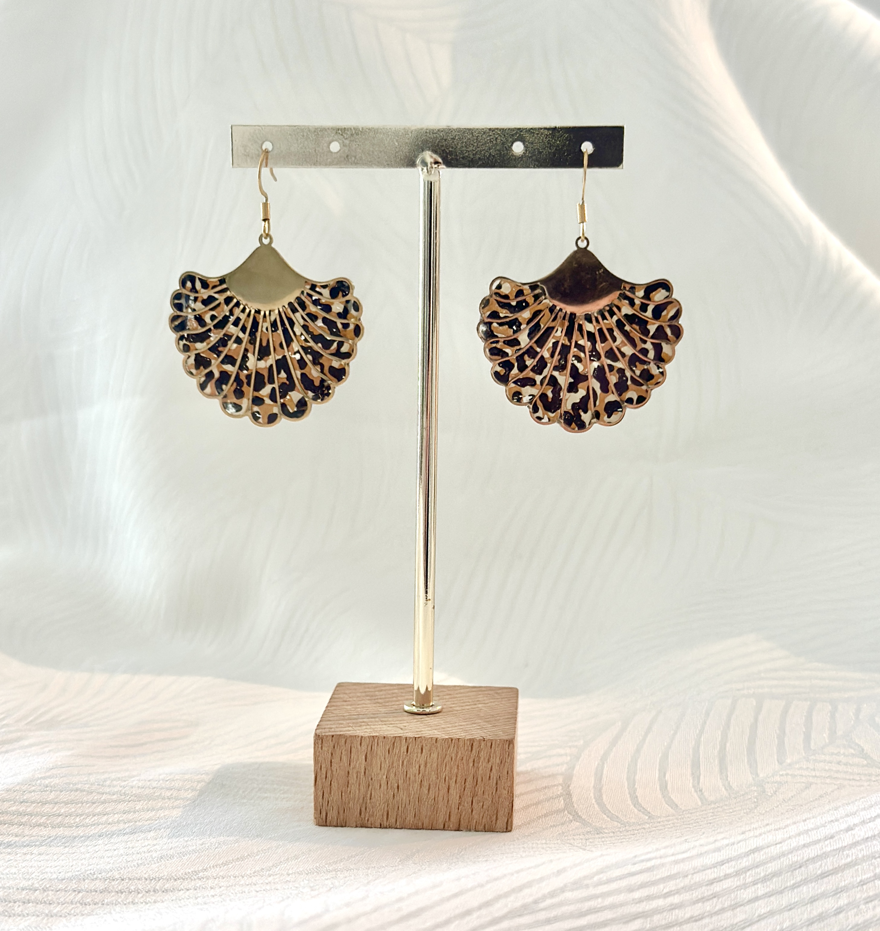 Boucles d'oreilles Feuilles  Léopard