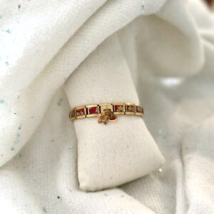 Bracelet Clip maillons Italiens décor papier Népalais