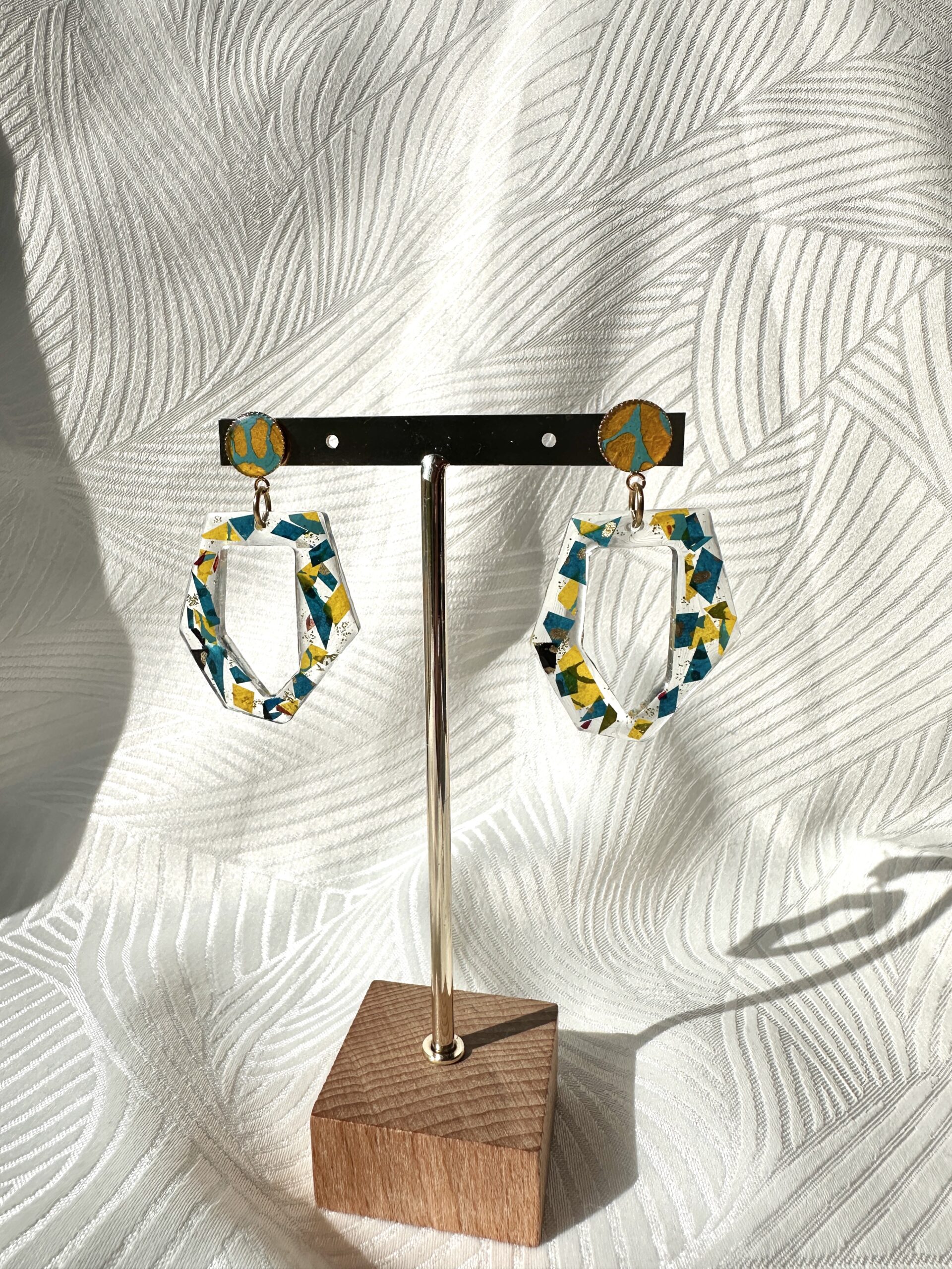 Boucles d'oreilles "Mosaïque Soleil"