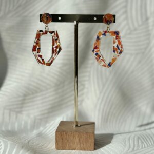 Boucles d'oreilles "Mosaïque d'orange"