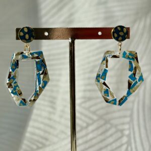 Boucles d'oreilles "mosaïque d'azur"