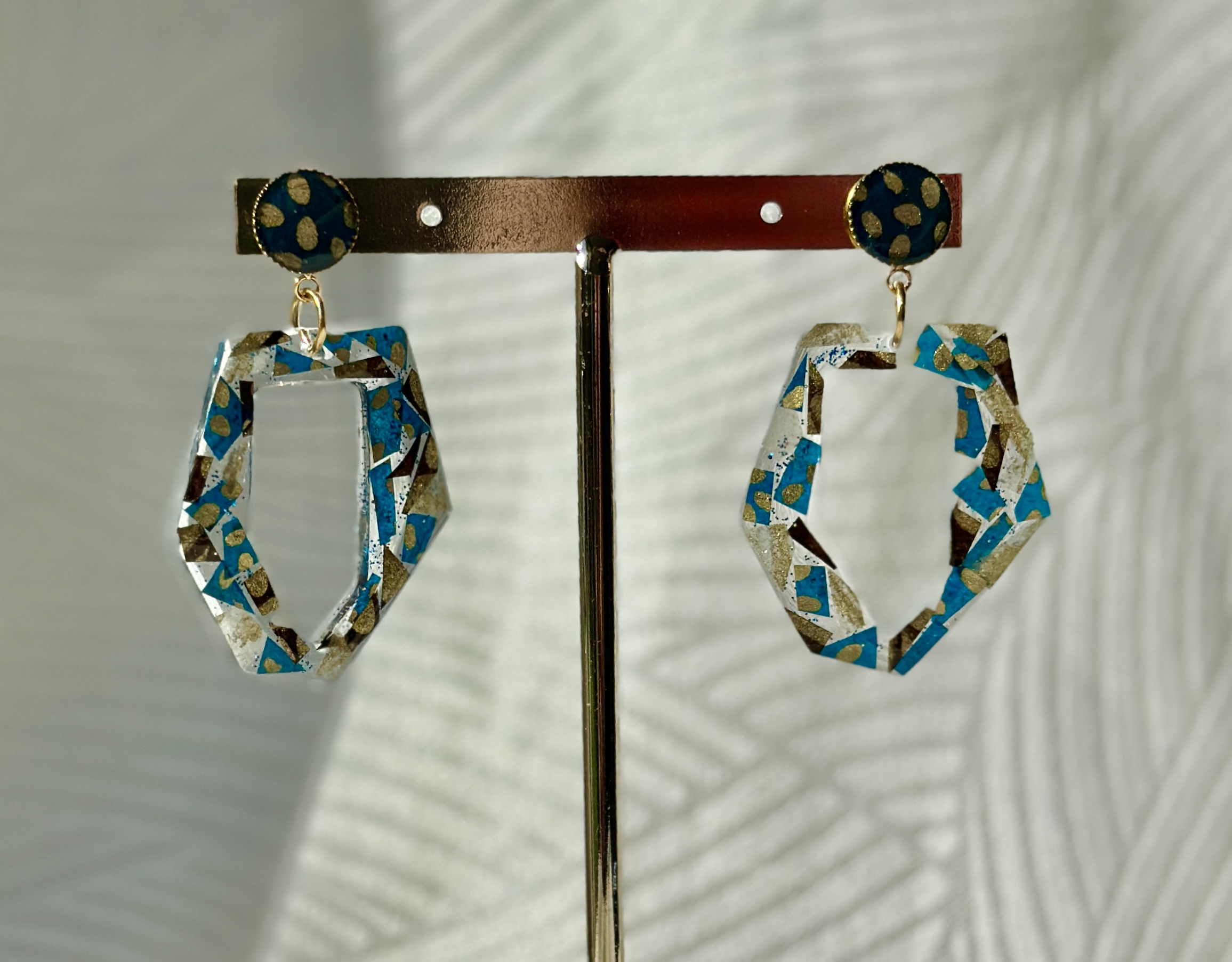 Boucles d'oreilles "mosaïque d'azur"